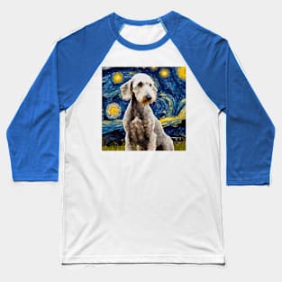 Bedlington Terrier Night Baseball T-Shirt